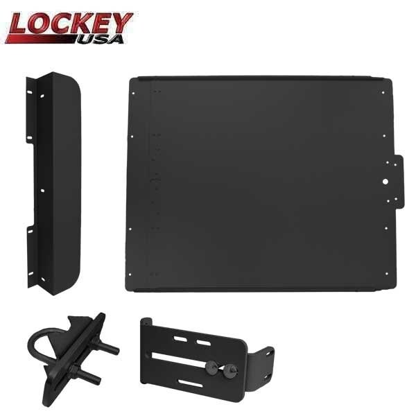 ED40B Edge Panic Shield Value Kit In Black - Panic Shield, EDSB Strike Bracket, Latch Protector, Jam